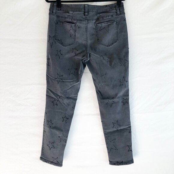 Retro Black Star Pattern Boyfriend Jeans - Picture 2 of 9